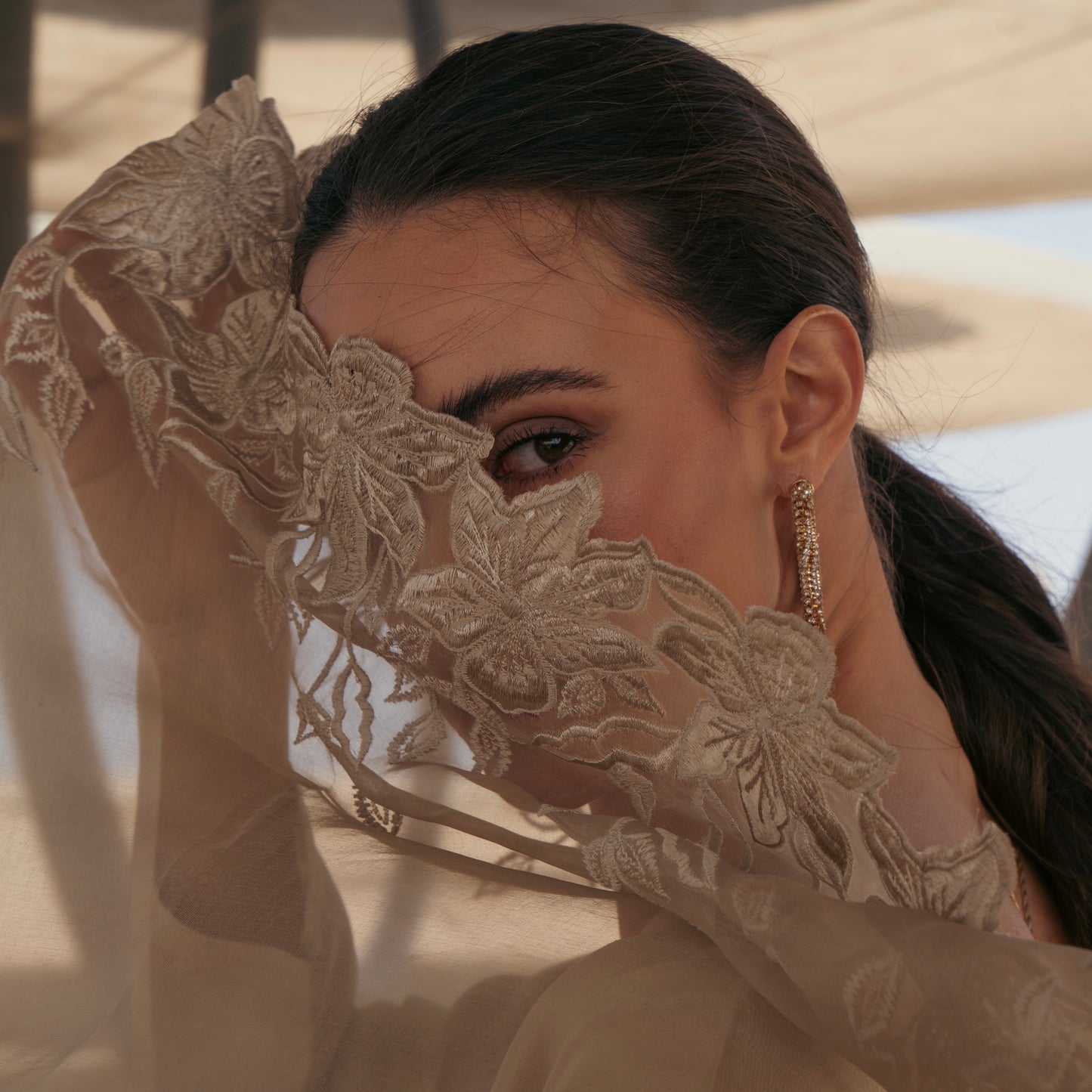 Sand Raw Silk Set