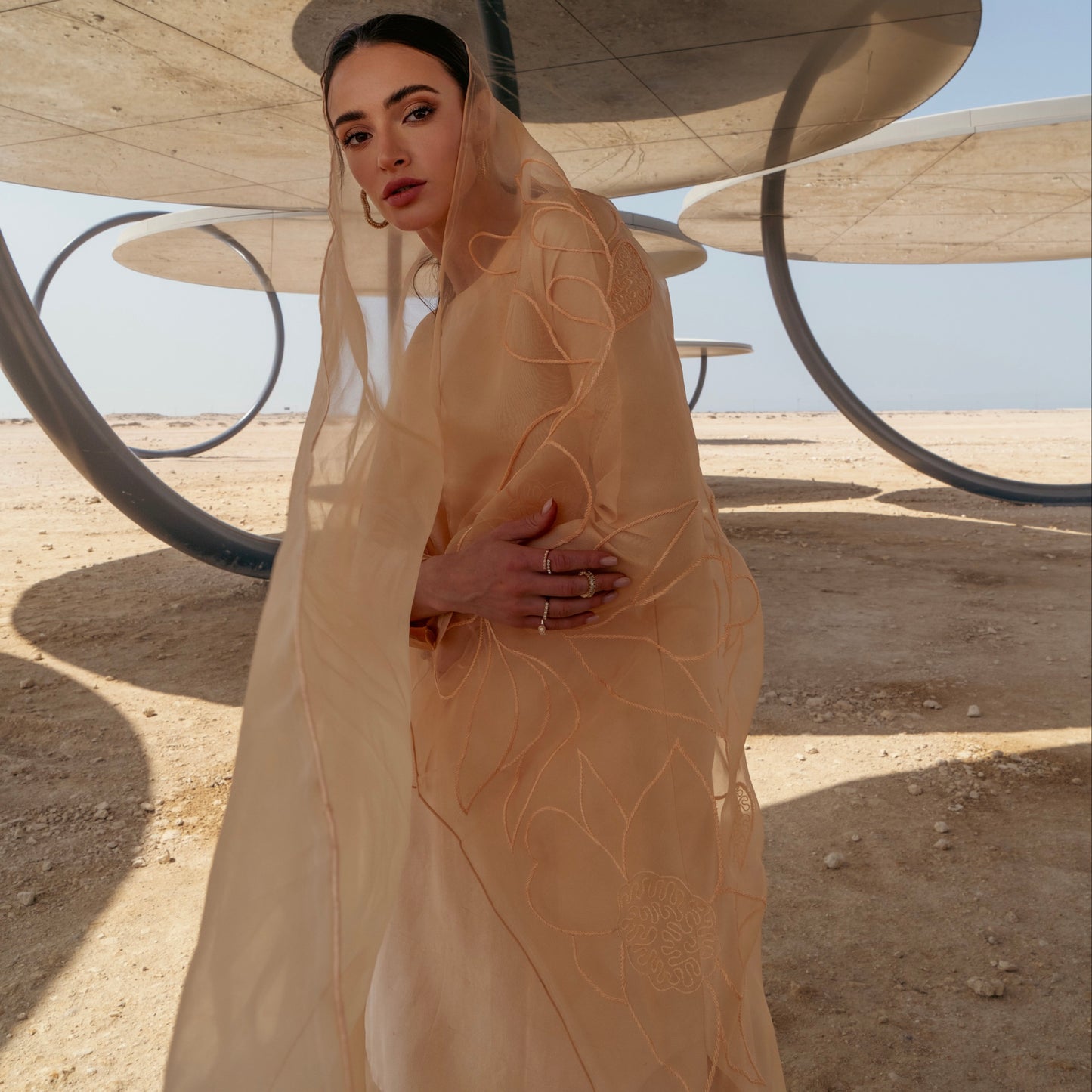 Peach Raw Silk Set